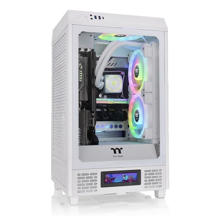 Thermaltake The Tower 200 Mini Chassis Tempered Glass Snow White