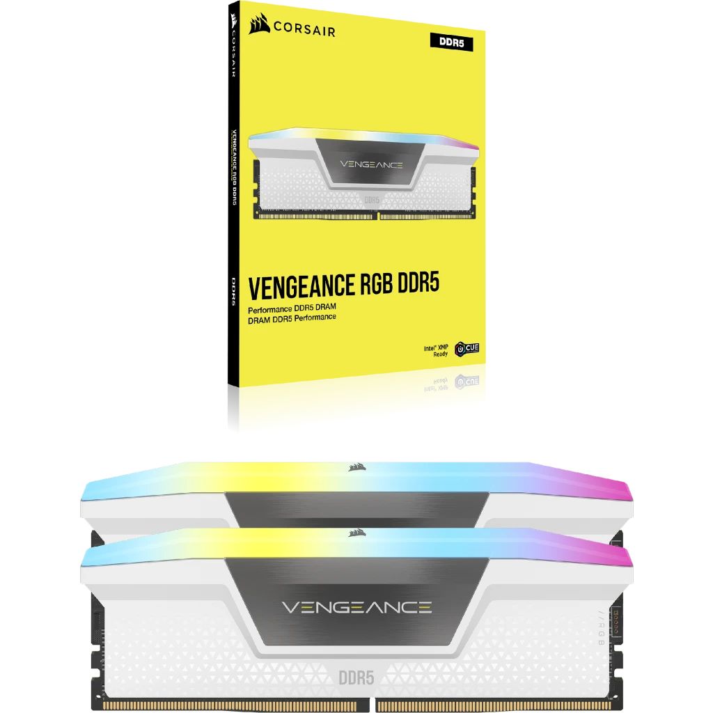 Corsair 32GB DDR5 6000MHz Kit(2x16GB) Vengeance RGB White