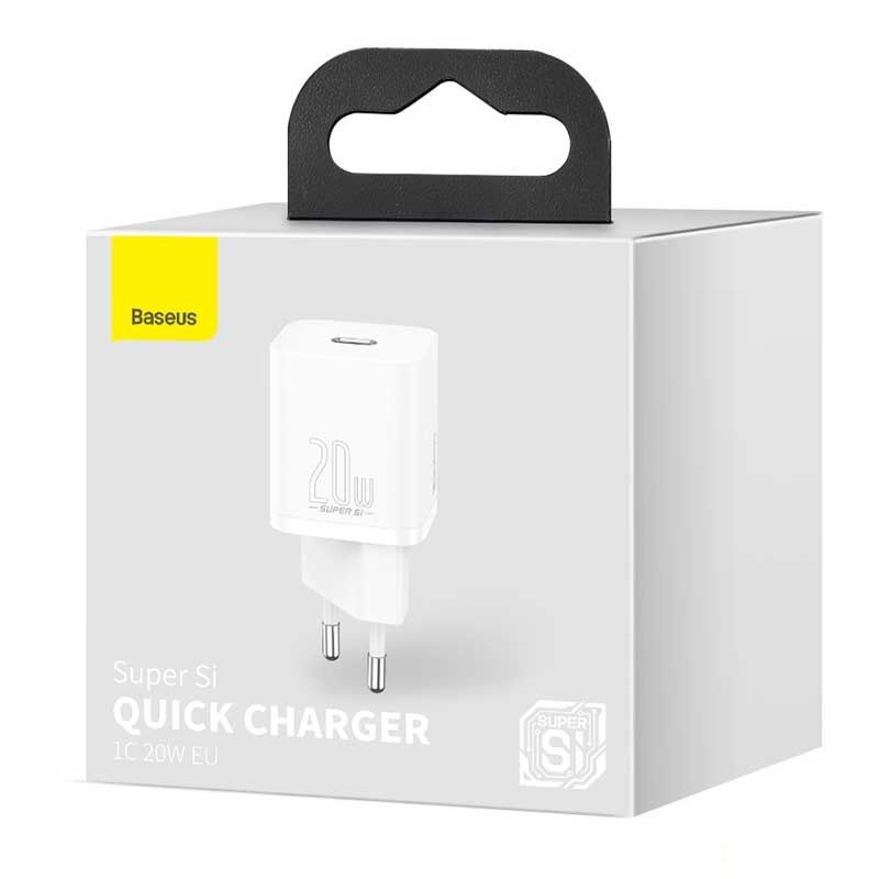 Baseus Super Si USB-C 20W Quick Charger White