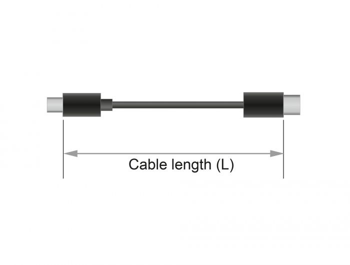 DeLock Stereo Jack Cable 3.5 mm 4 pin male > male 1m Black