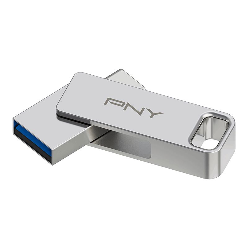 PNY 128GB Duo Link Flash Drive USB3.2 Silver