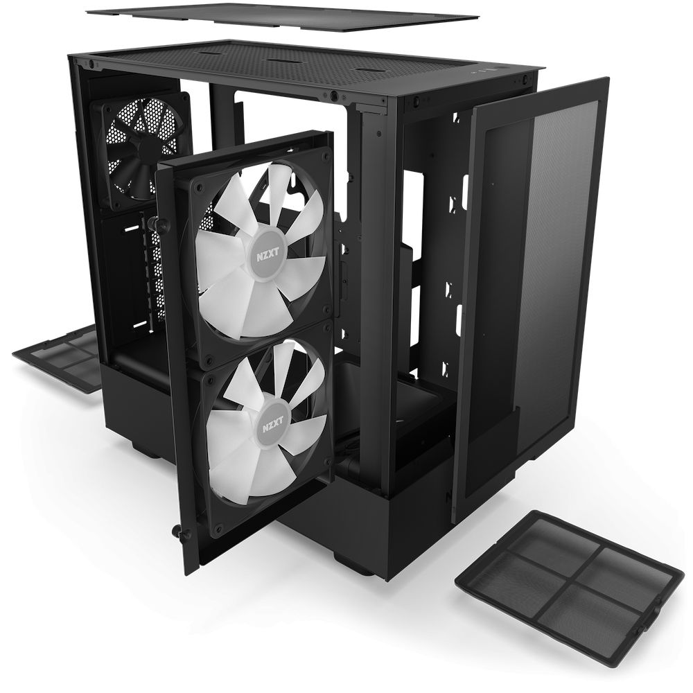 NZXT H5 Flow RGB Tempered Glass Black