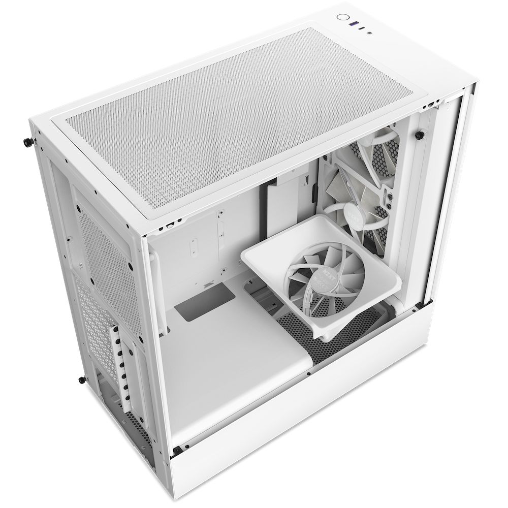 NZXT H5 Flow RGB Tempered Glass White