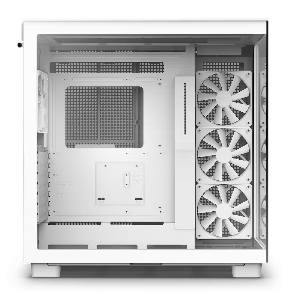 NZXT H9 Flow Tempered Glass Matte White