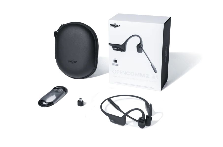 Shokz Opencomm2 UC USB-C Dongle / Bluetooth Headset Black