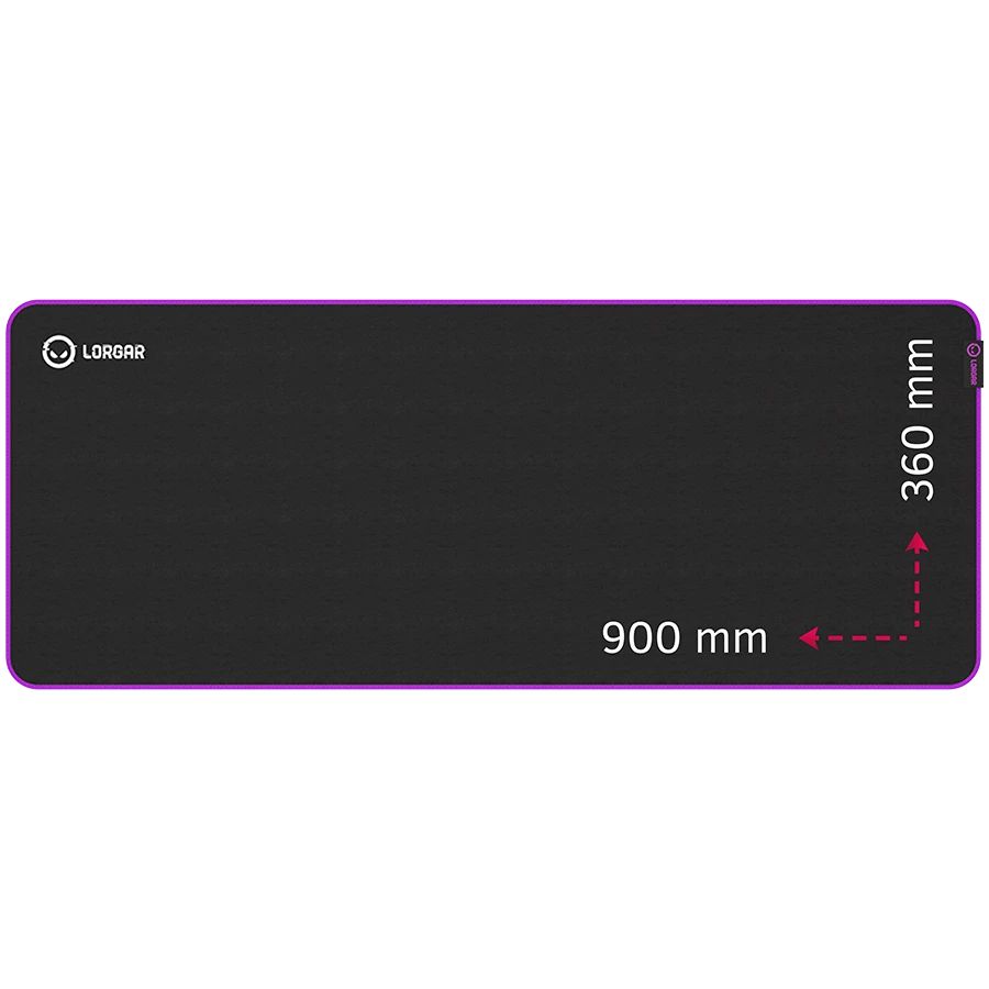 LORGAR Main 319 Egérpad Black/Purple