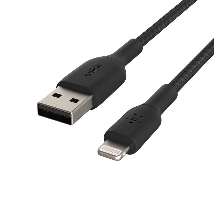 Belkin Braided Lightning to USB-A Cable 1m Black