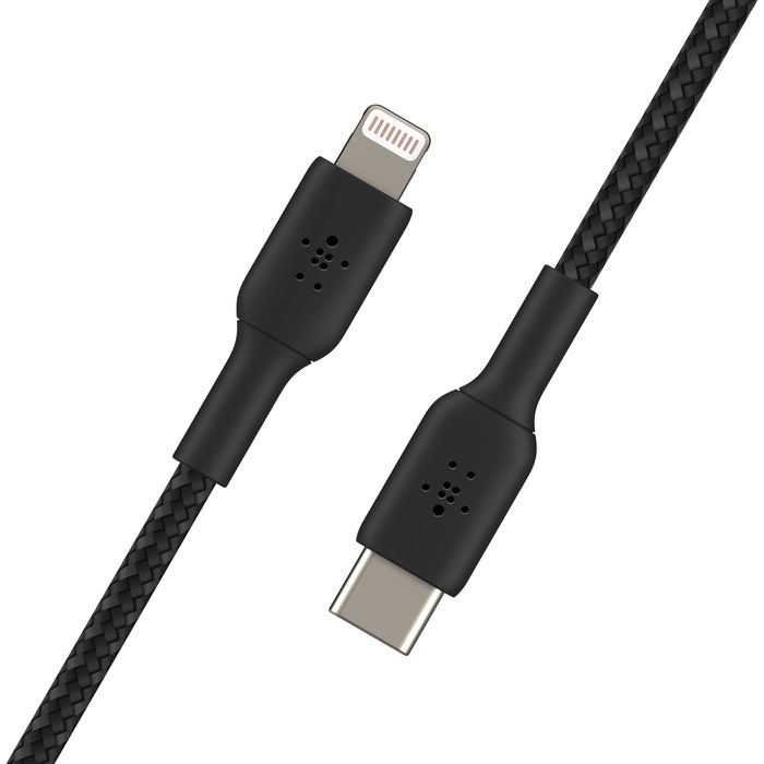 Belkin Braided USB-C to Lightning Cable 2m Black