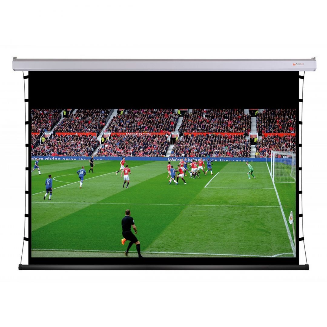 Funscreen Matt White Tensioned Motor 192x282 cm Format 16:9