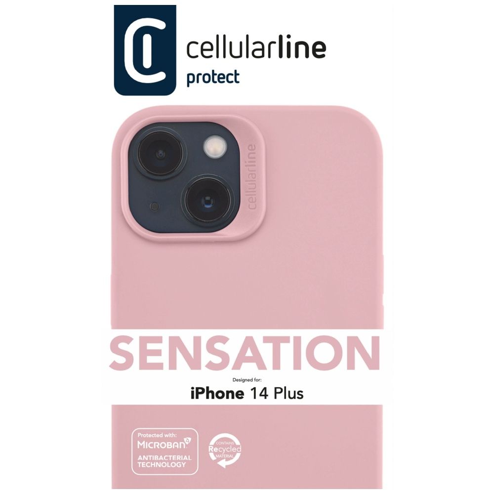 FIXED Cellularline Sensation protective silicone cover for Apple iPhone 14 MAX, pink