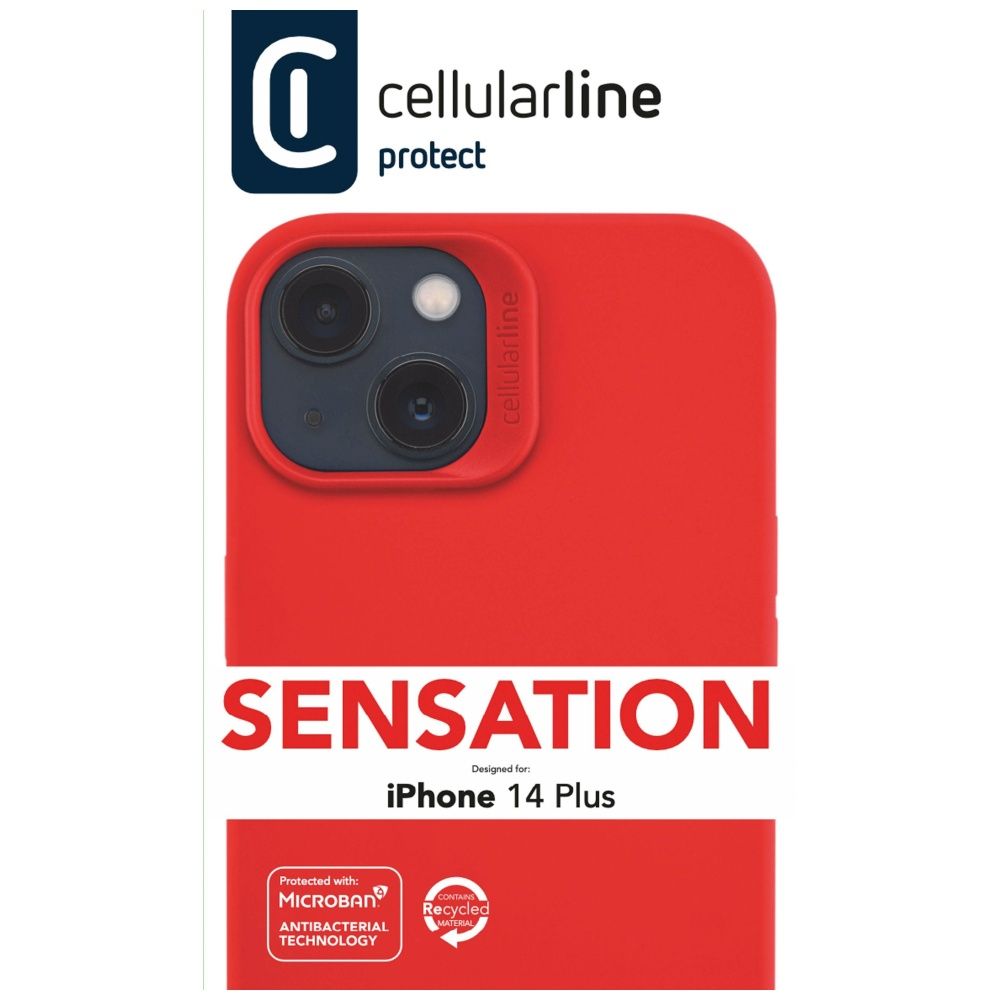 FIXED Cellularline Sensation protective silicone cover for Apple iPhone 14 MAX, red