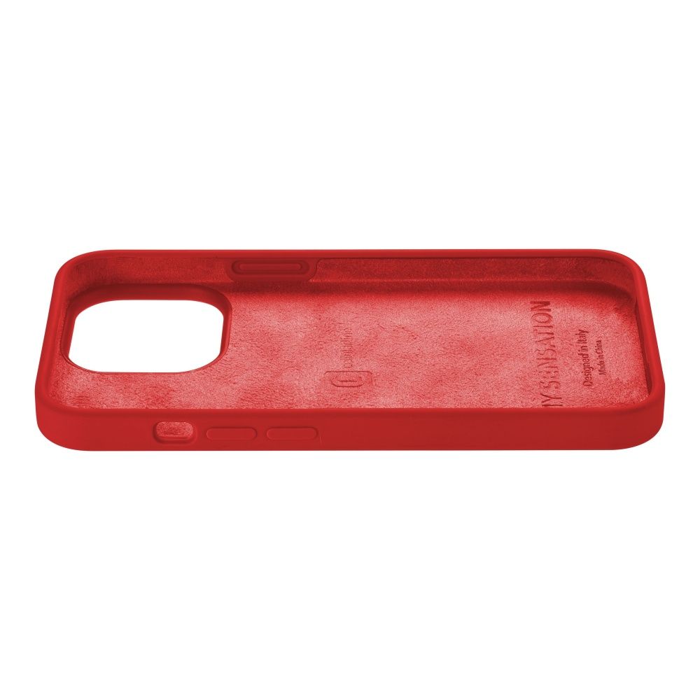 FIXED Cellularline Sensation protective silicone cover for Apple iPhone 14 PRO MAX, red