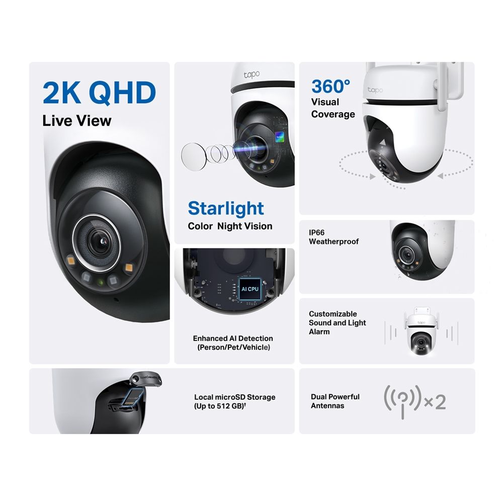 TP-Link Tapo C520WS Outdoor Pan/Tilt Security WiFi Camera