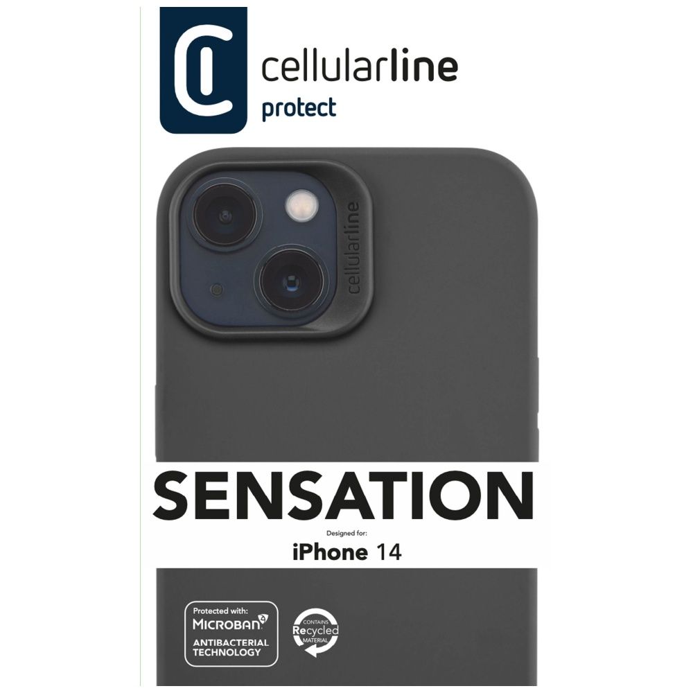 FIXED Cellularline Sensation protective silicone cover for Apple iPhone 14, black