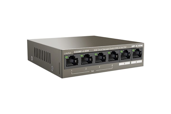 IP-COM G2206P-4-63W 6GE Cloud Managed Switch With 4-Port PoE