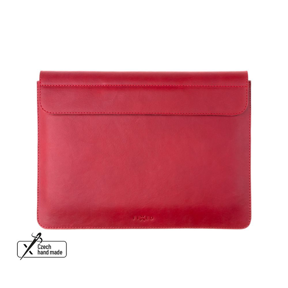 FIXED Oxford leather case for Apple MacBook Air 15" (2023) M2, red