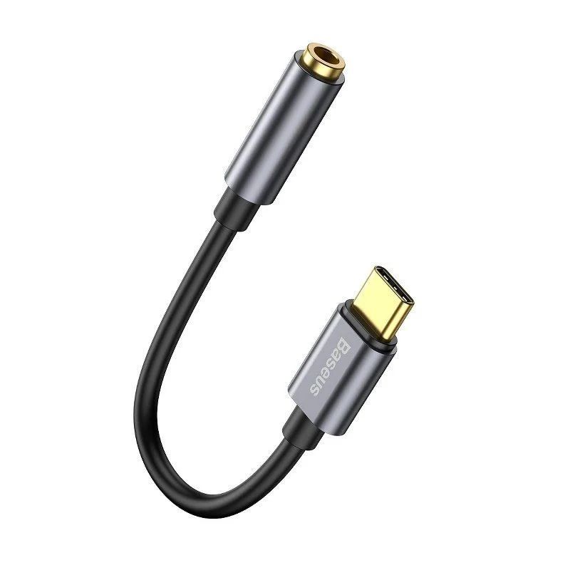 Baseus L54 USB-C - Mini Jack 3,5 mm Audioadapter 0,9m Grey