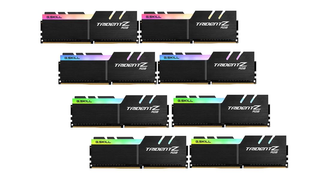 G.SKILL 64GB DDR4 4000MHz Kit(8x8GB) Trident Z RGB Black