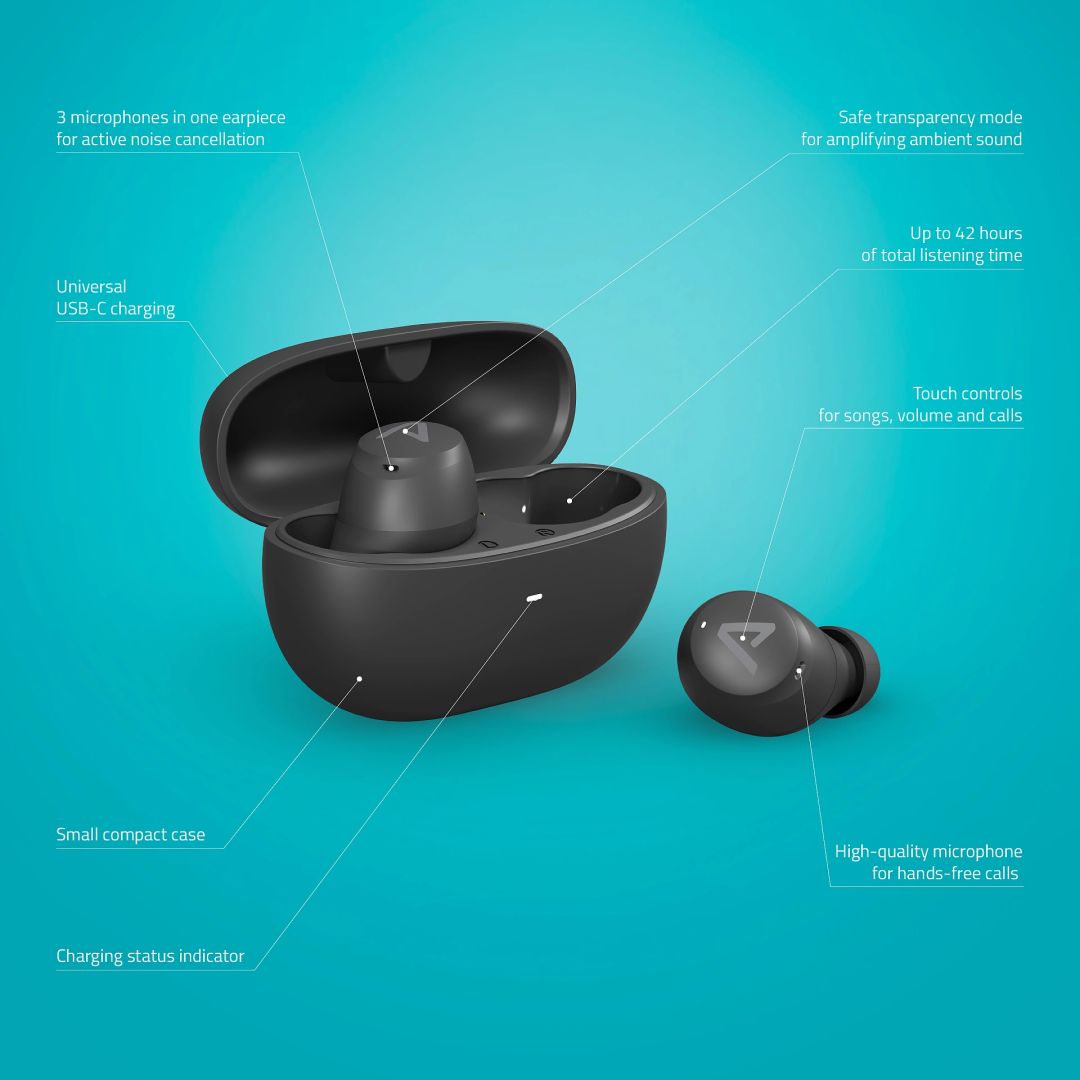 Lamax Dots3 ANC Bluetooth Headset Black