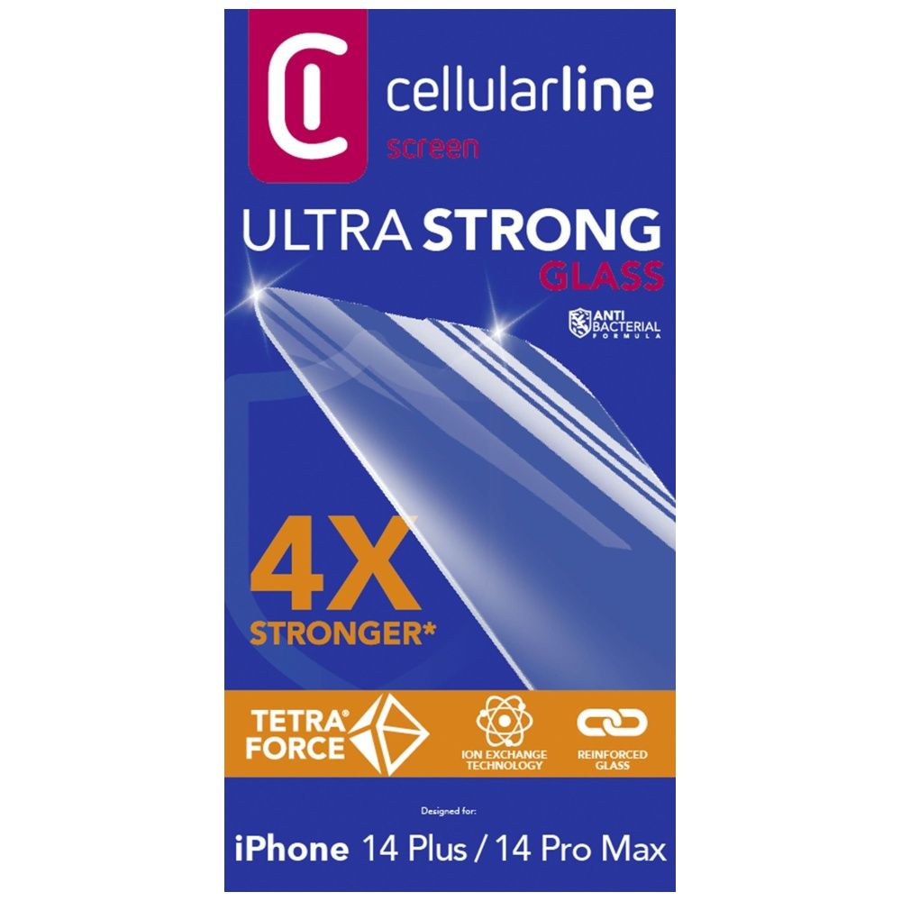 FIXED Premium protective tempered glass Cellularline TETRA FORCE GLASS for Apple iPhone 14 MAX