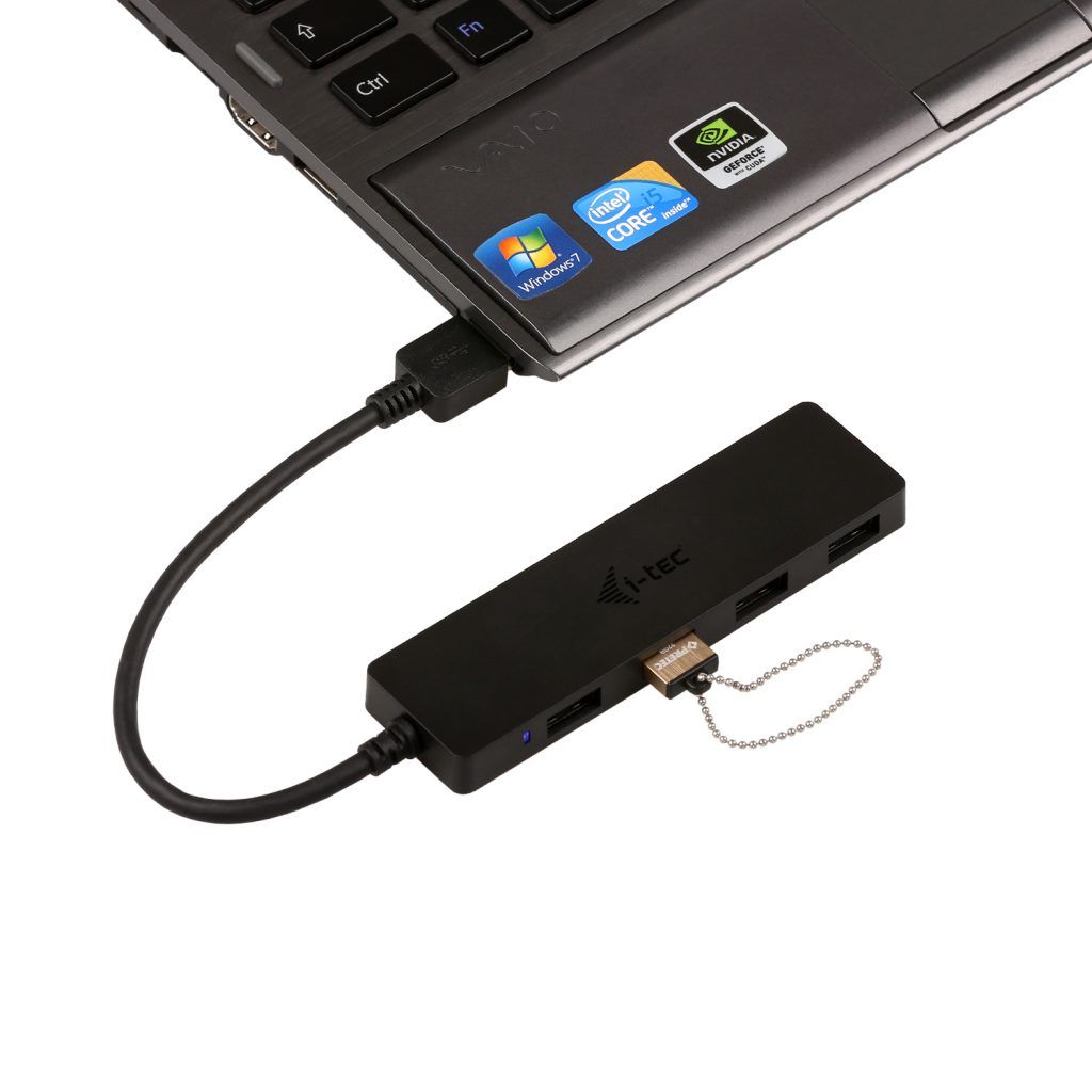 A4-Tech USB 3.0 Slim Passive HUB 4 Port Black