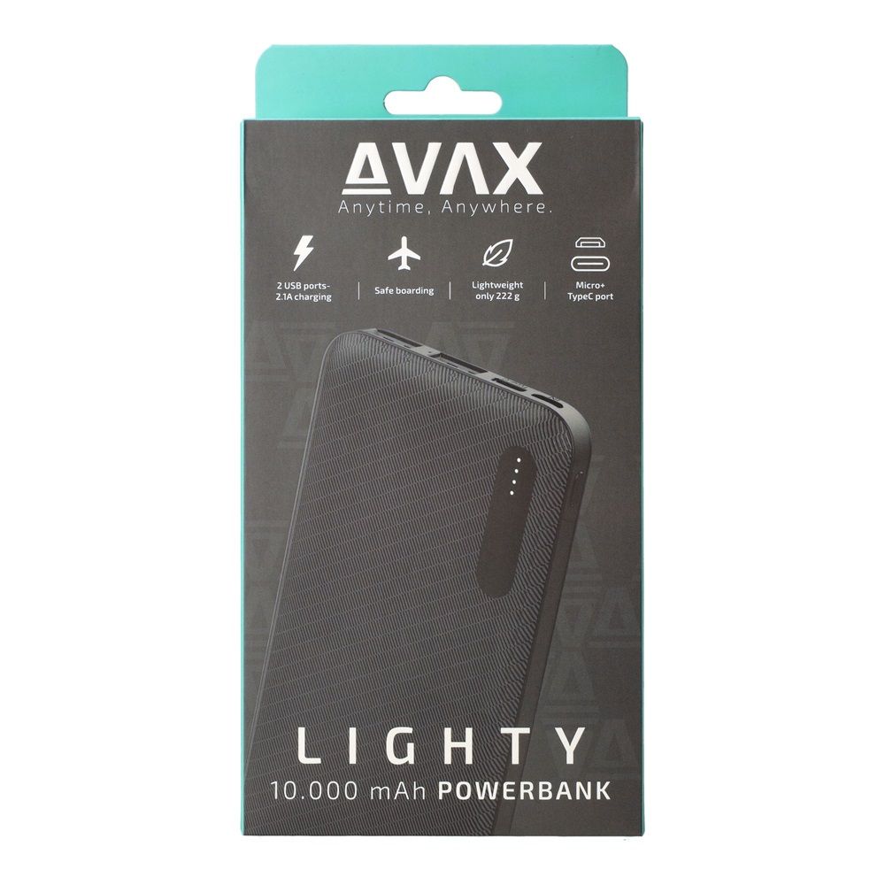 Avax PB104B LIGHTY 10000mAh PowerBank Black