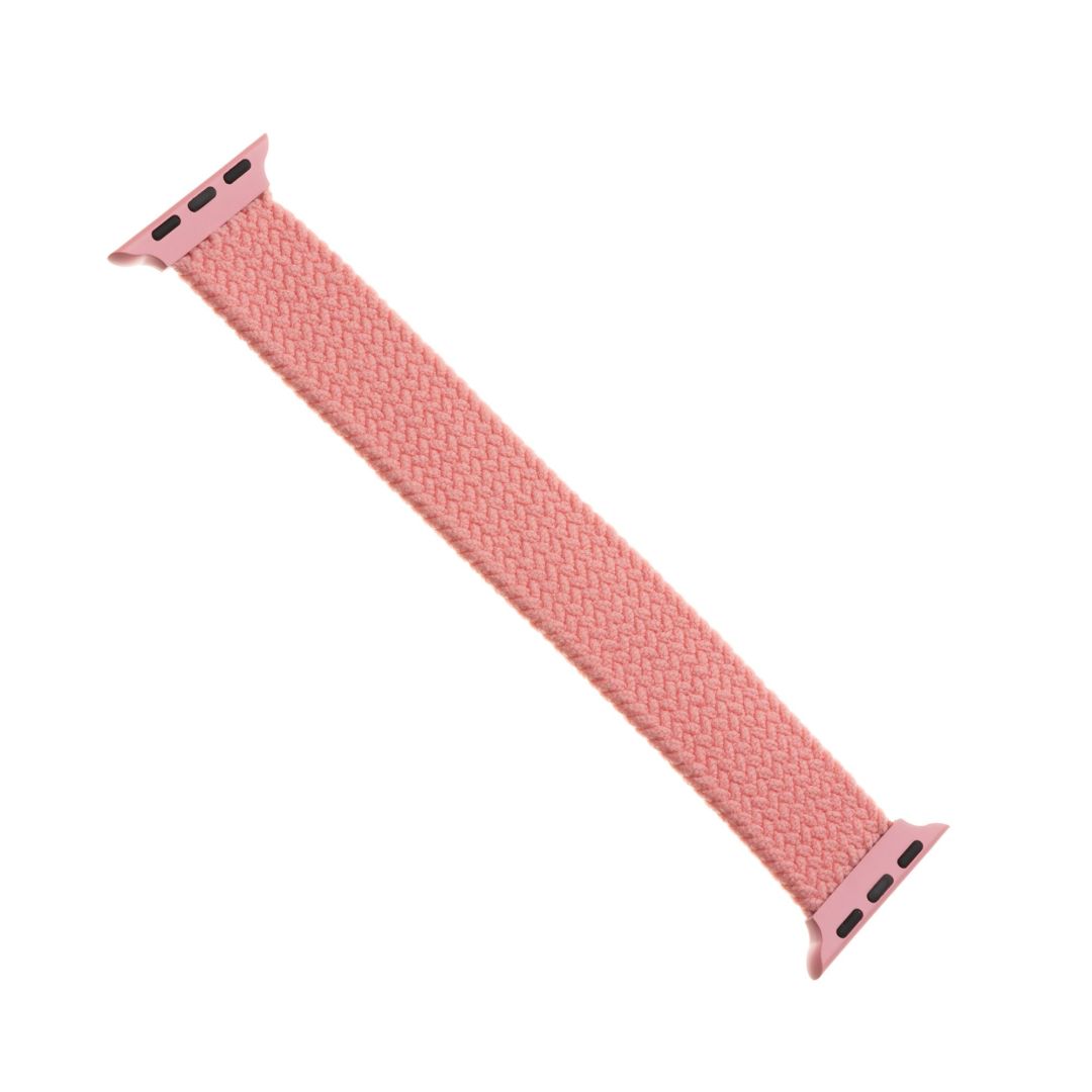 FIXED Elastic Nylon Strap for Apple Watch 42/44/45mm, size S, pink