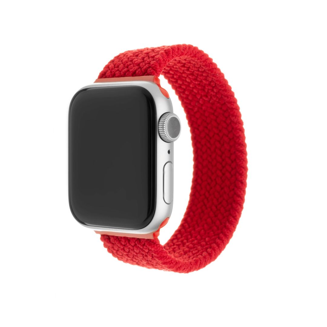 FIXED Elastic Nylon Strap for Apple Watch 42/44/45mm, size XS, red