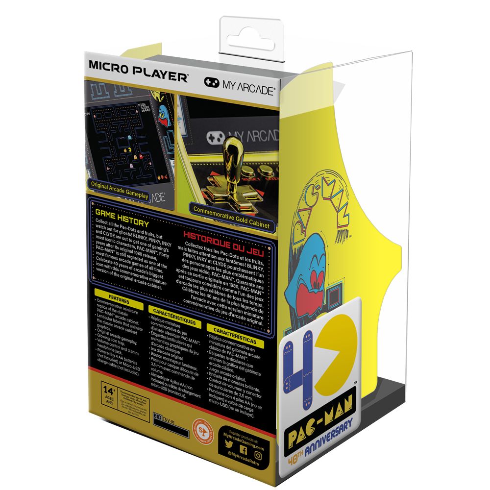 MY ARCADE Pac-Man 40th Anniversary Micro Player Hordozható