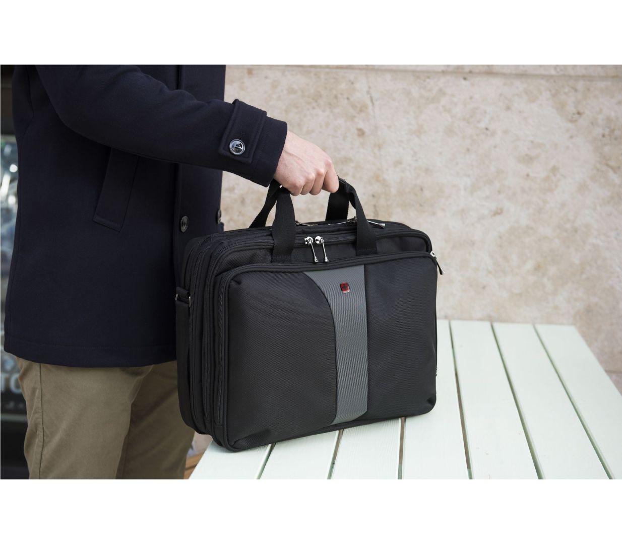 Wenger 16'' Double-Gusset Laptop Briefcase Black