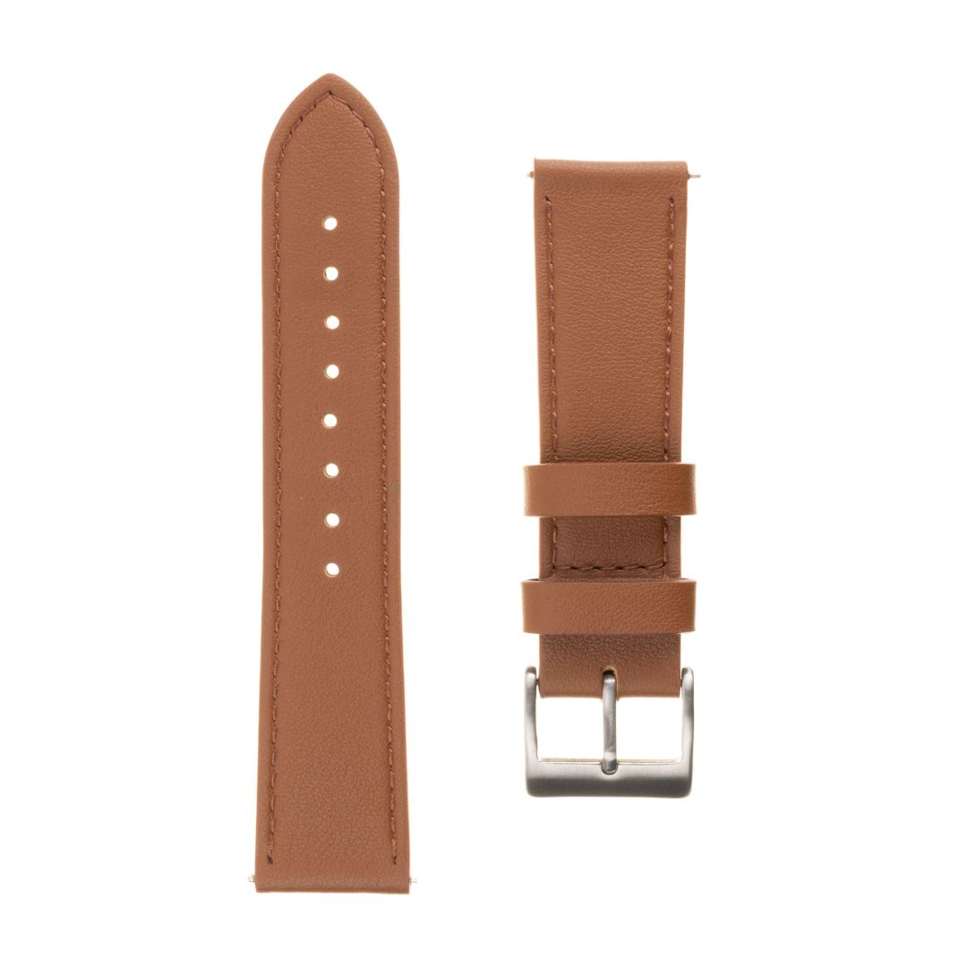 FIXED Leather Strap for Smartwatch 22mm wide, brown