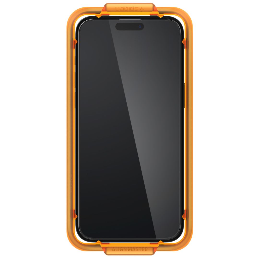 Spigen iPhone 15 Pro Max Screen Protector AlignMaster GLAS.tR FC Black (2 Pack)