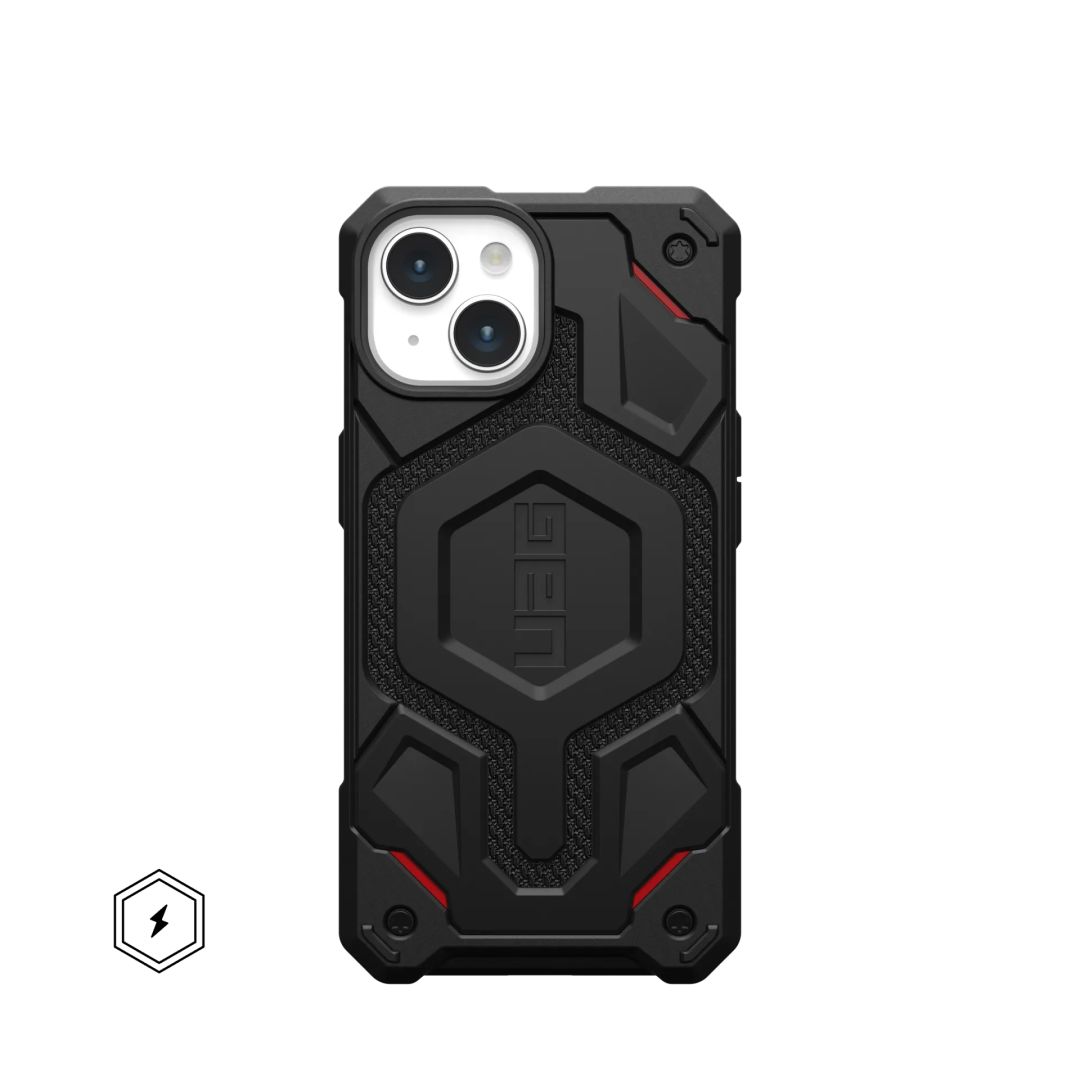 UAG Monarach Pro Kevlar case for Magsafe iPhone 15 Kevlar Black