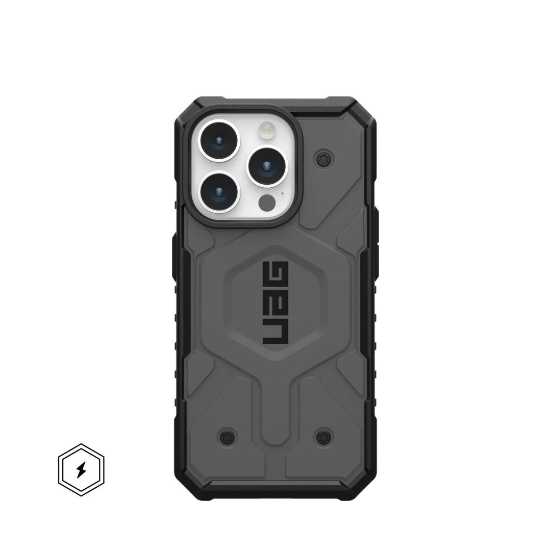 UAG Pathfinder case for MagSafe iPhone 15 Pro Silver