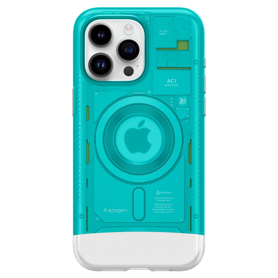 Spigen iPhone 15 Pro Max Case Classic C1 MagSafe Bondi Blue