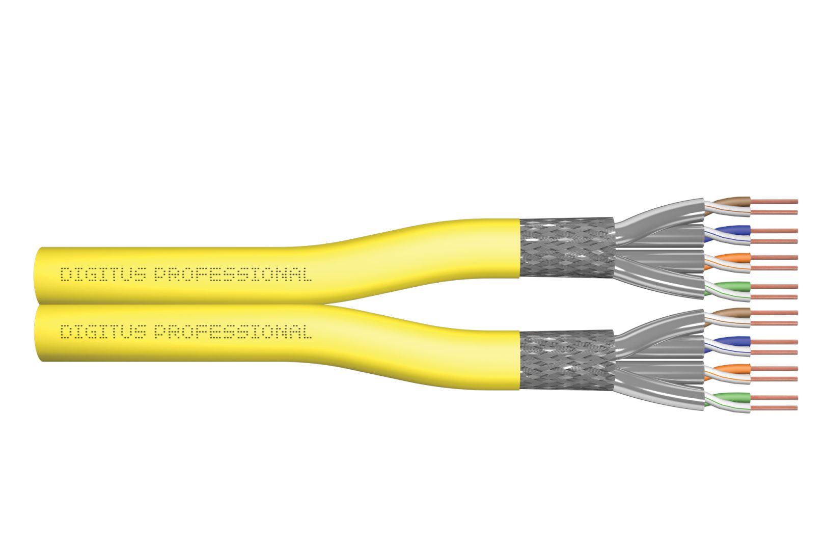 Digitus CAT7A S-FTP installation cable 100m Yellow