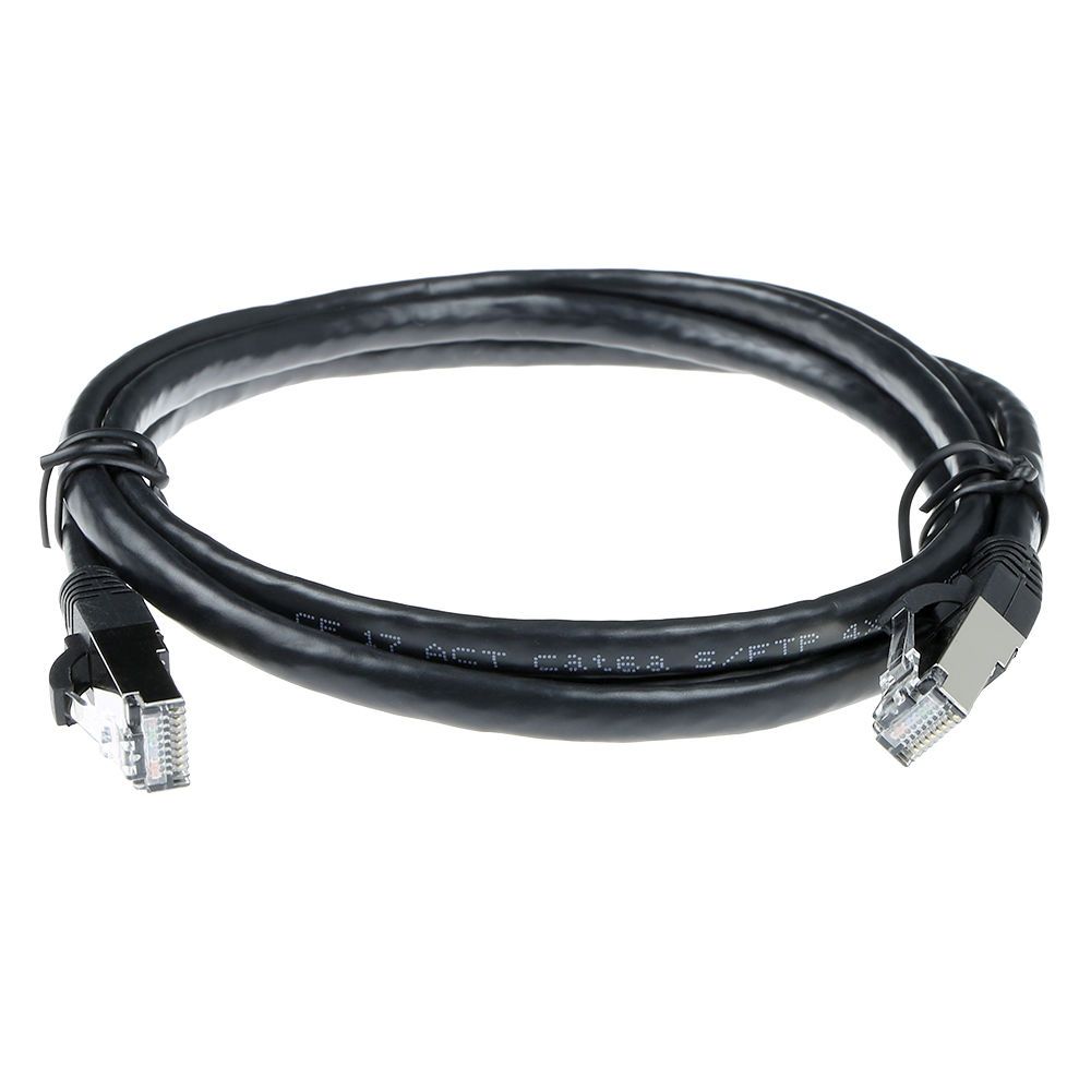 ACT CAT6A S-FTP Patch Cable 0,5m Black