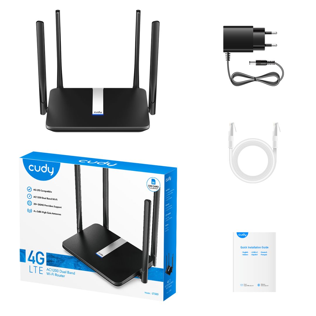 Cudy LT500 4G LTE AC1200 Dual Band Wi-Fi Router