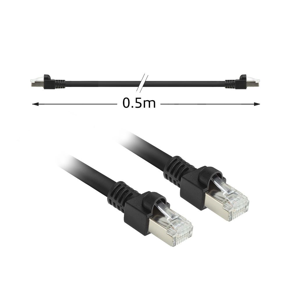 ACT CAT7 S-FTP Patch Cable 0,5m Black