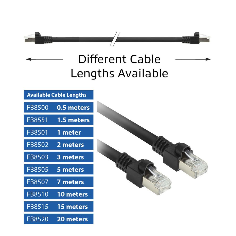 ACT CAT7 S-FTP Patch Cable 0,5m Black