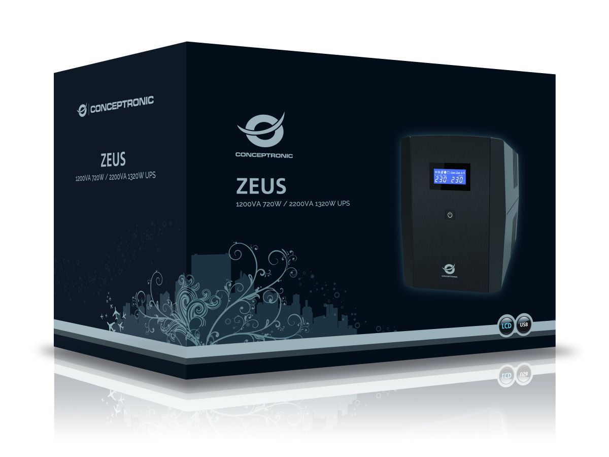 Conceptronic  ZEUS03E 1200VA 720W UPS IEC