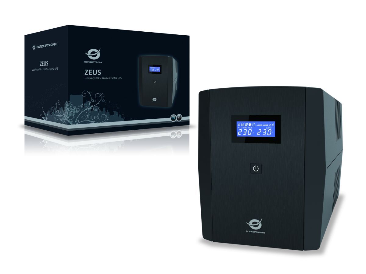 Conceptronic  ZEUS04EM 2200VA 1320W UPS IEC Schuko