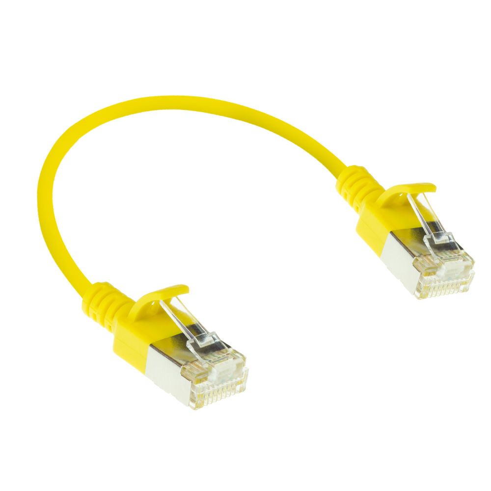 ACT CAT6A U-FTP Patch Cable 0,15m Yellow