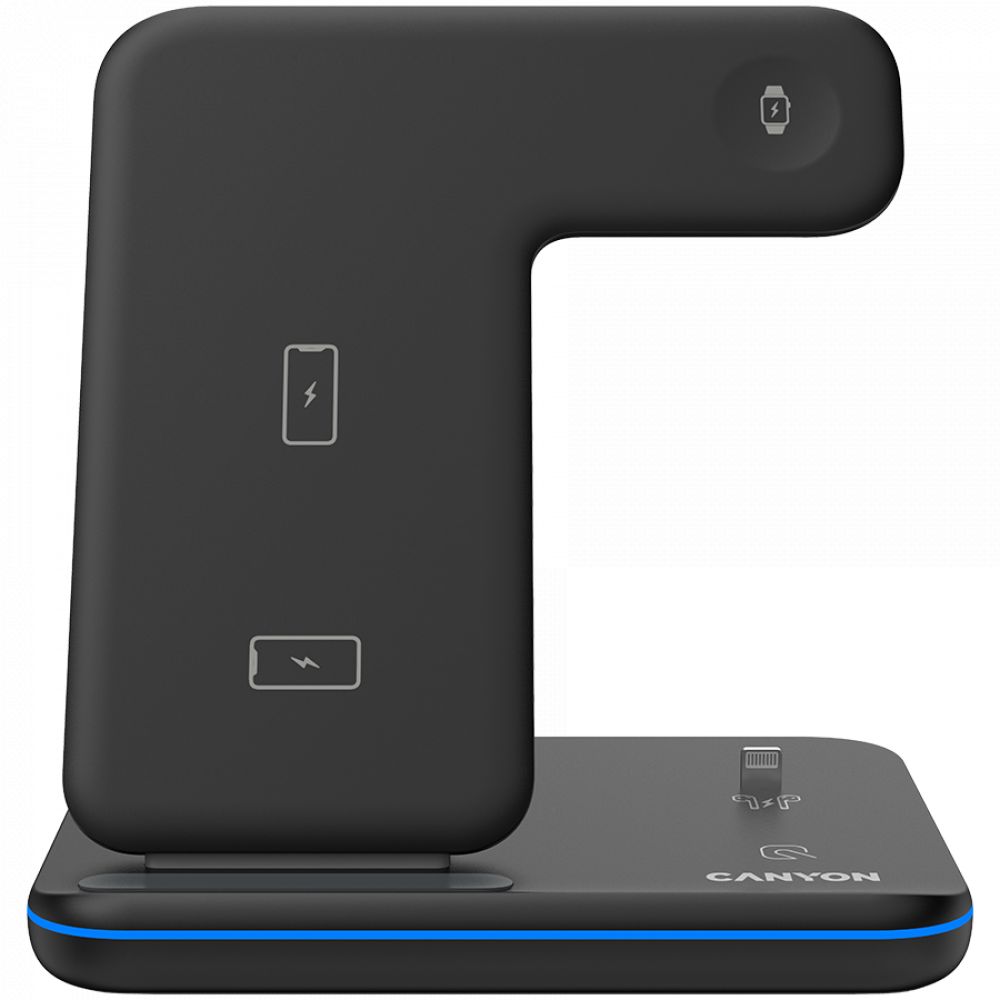 Canyon WS-302 3-in-1 Wireless Charging Station Black