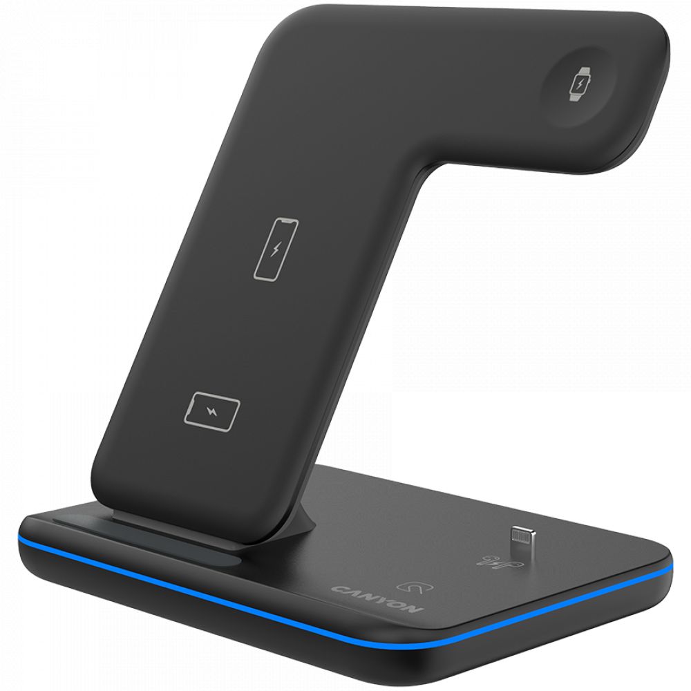 Canyon WS-302 3-in-1 Wireless Charging Station Black