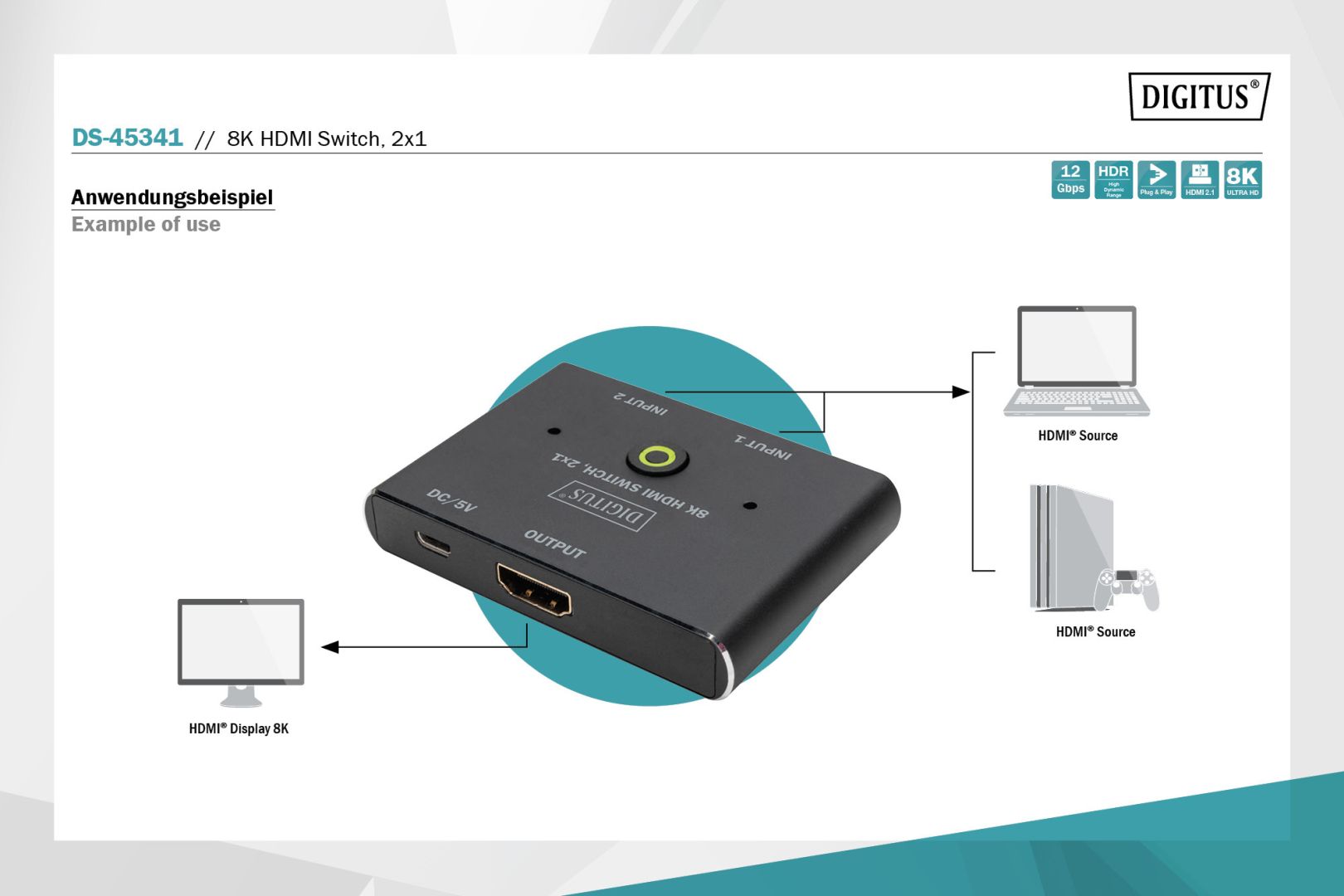 Digitus 8K HDMI Switch Black