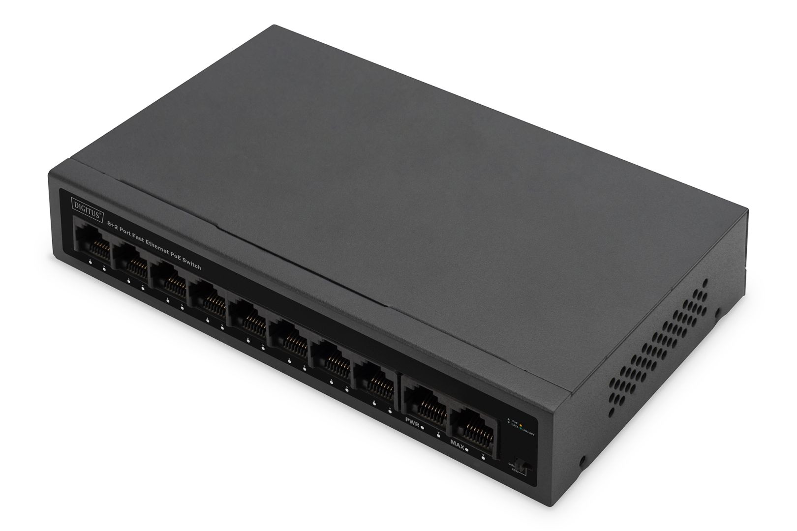 Digitus 8+2 Port FE PoE Switch Black