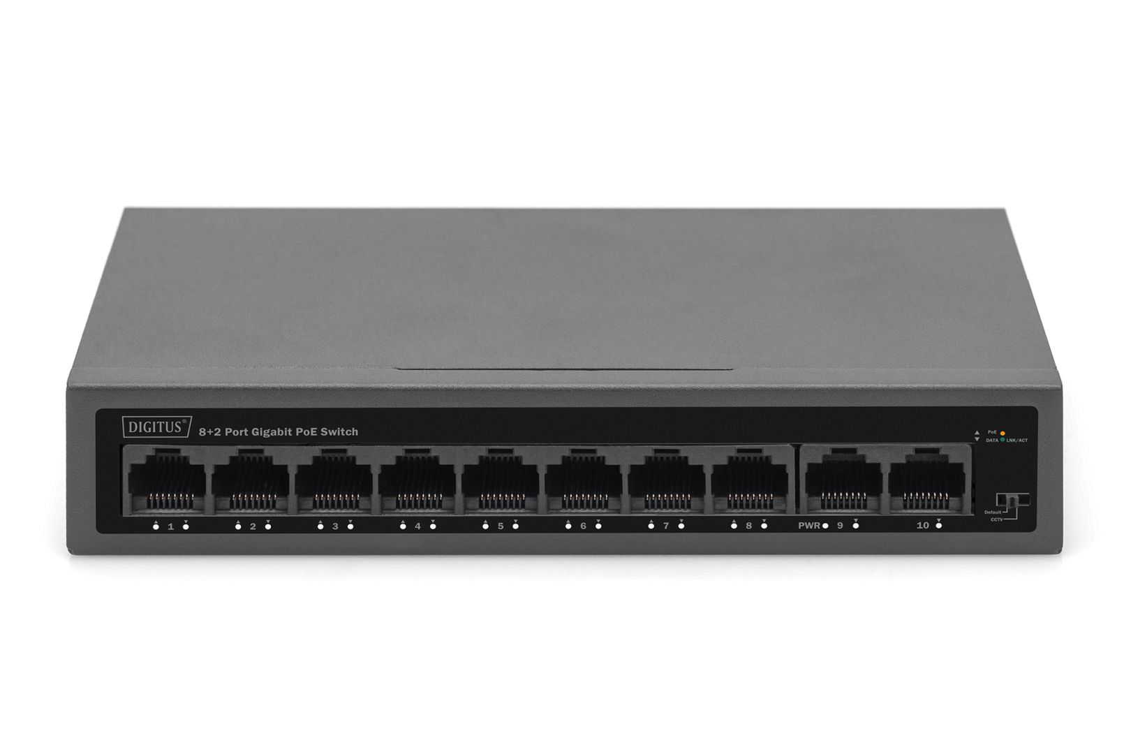 Digitus 8+2 Port Gigabit PoE Switch Black