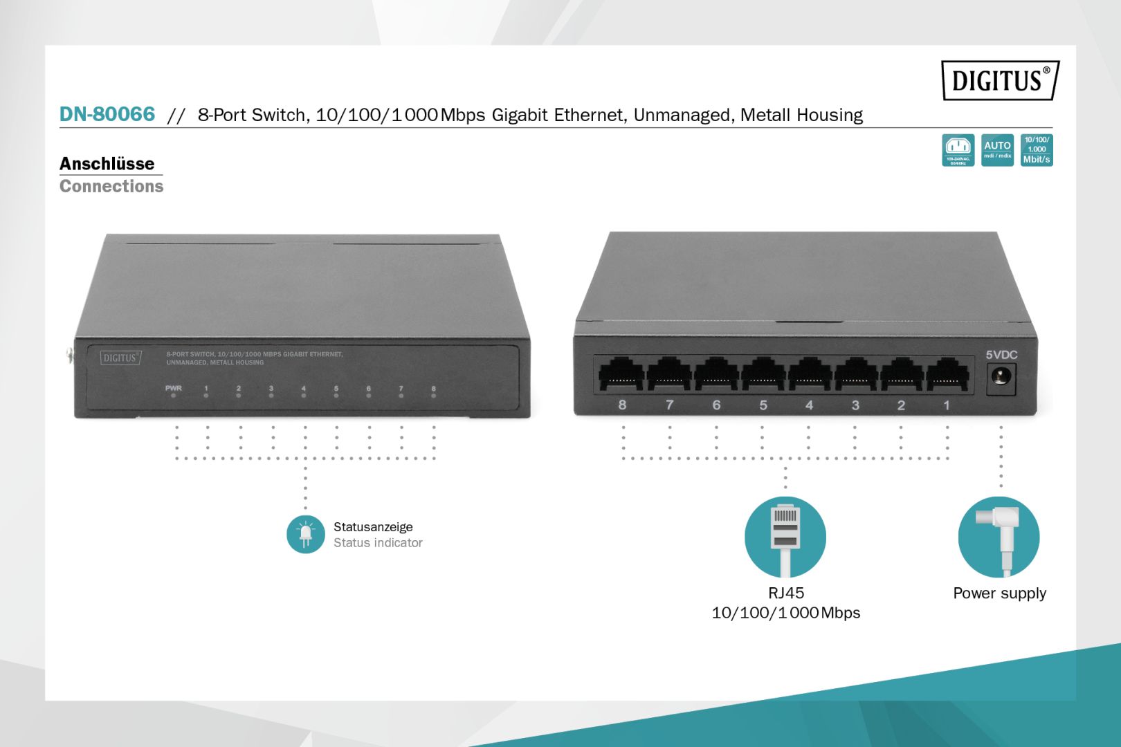 Digitus DN-80066 8-Port Gigabit Ethernet Switch