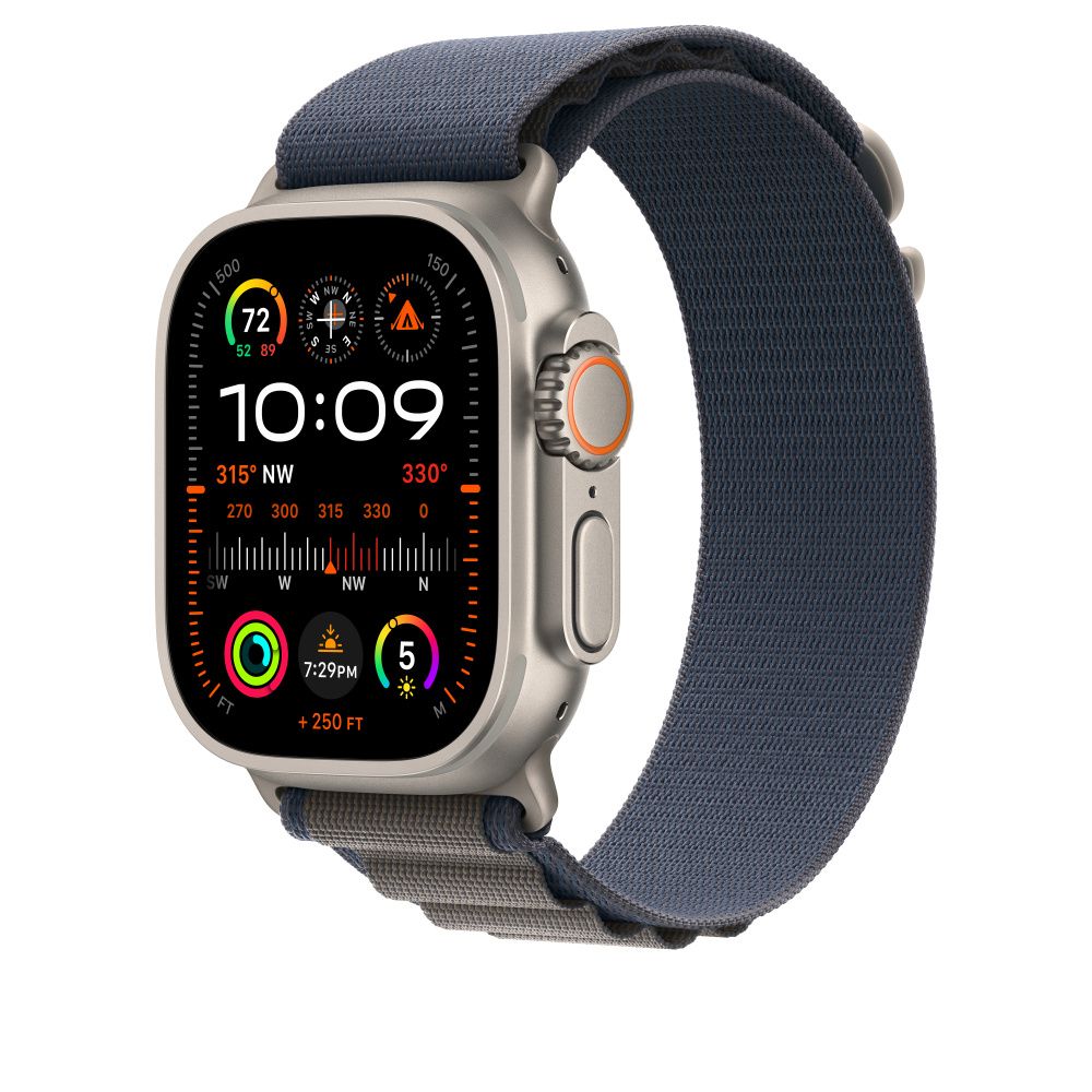 Apple Apple Watch 49mm Band: Alpine Loop Large Blue